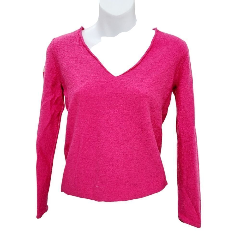 2/$20 Y2K Hot Pink Long Sleeve Top Blouse Size: Small